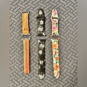 Floral and Striped iWatch Bands Set of 3